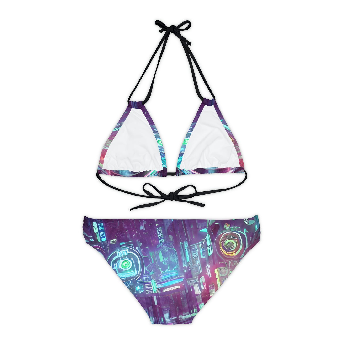 'The City' Strappy Bikini Set (AOP)