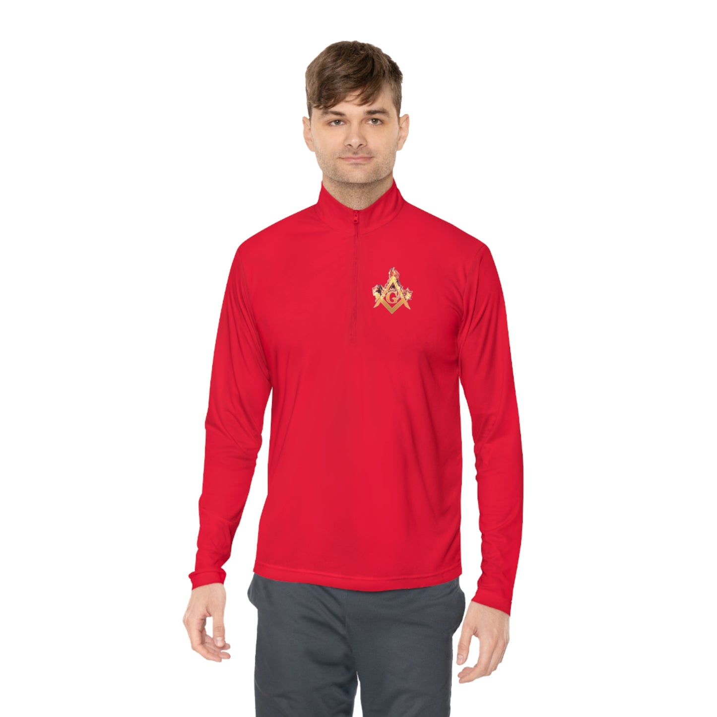 'Freemason fire' Unisex Quarter-Zip Pullover