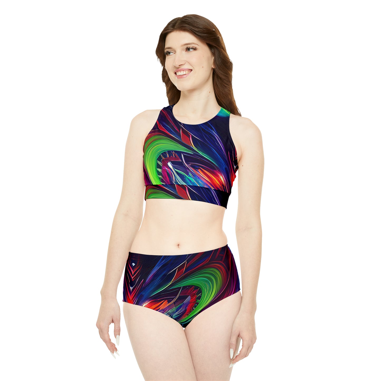 'Rings of Strength' Sporty Bikini Set (AOP)