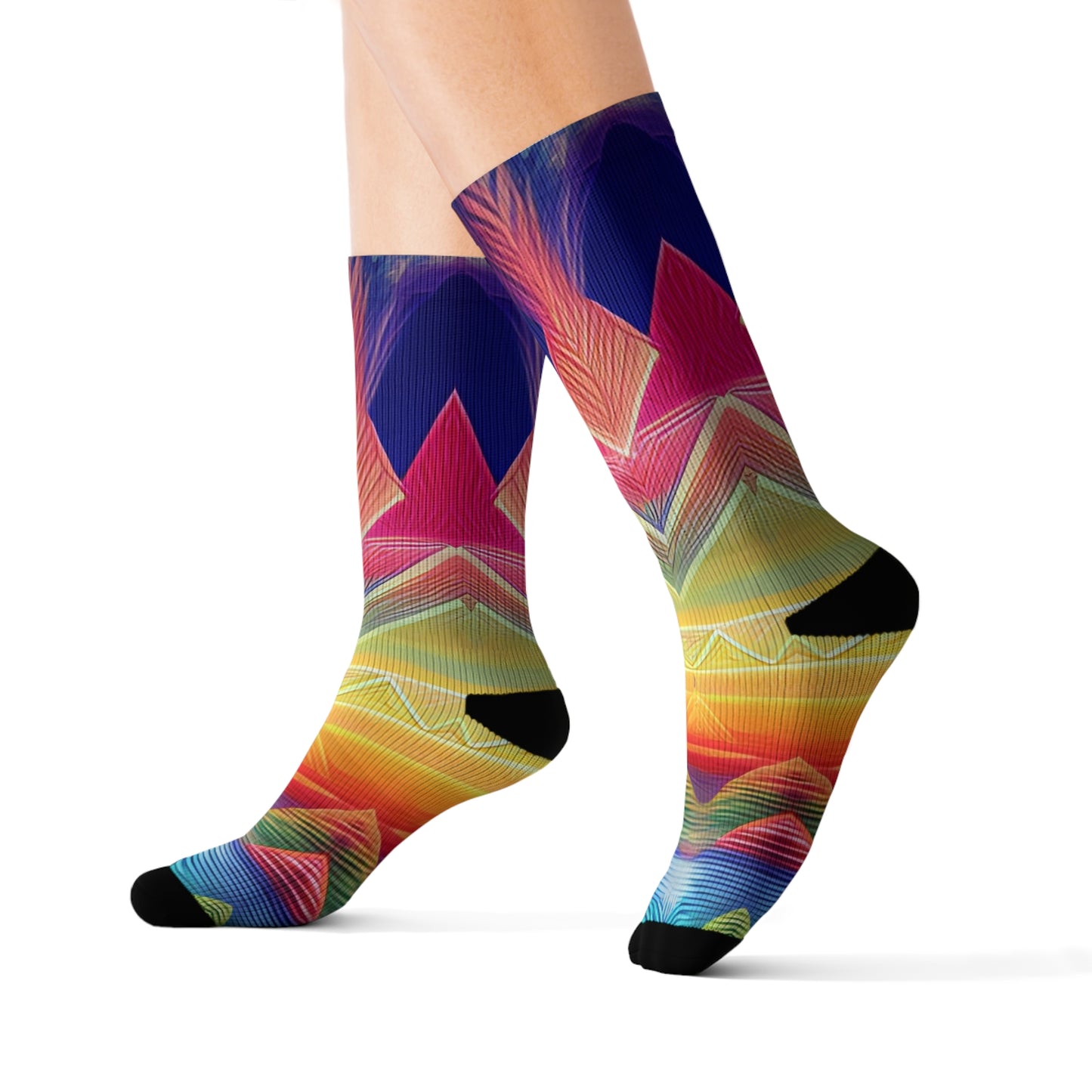 'Terrestrial Mountains' Sublimation Socks