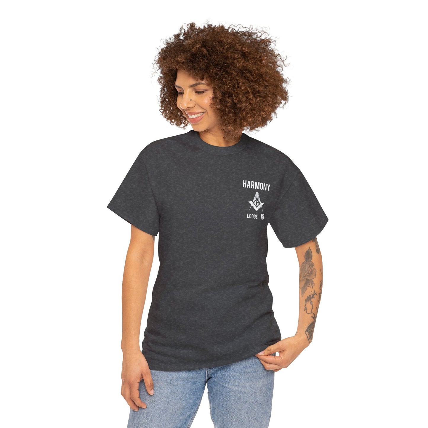 'Harmony lodge 18' Unisex Heavy Cotton Tee