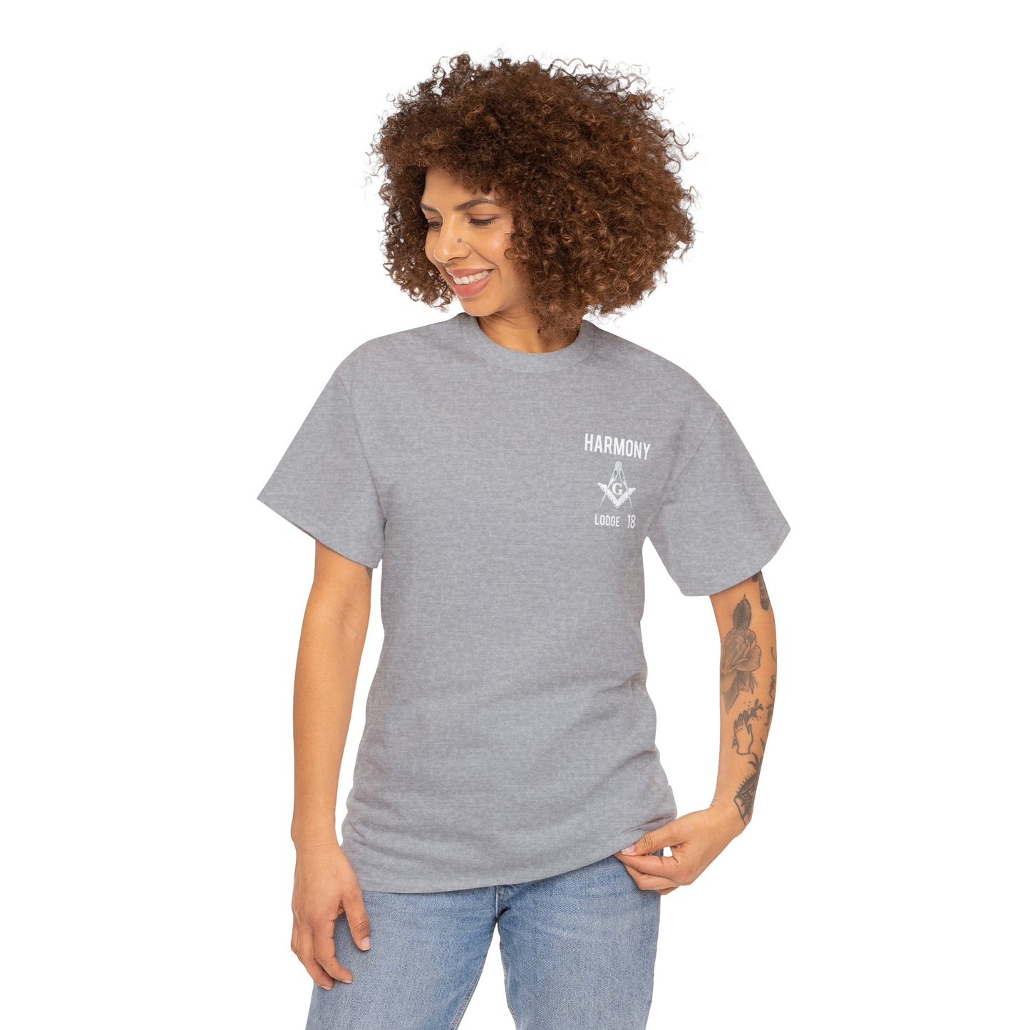 'Harmony lodge 18' Unisex Heavy Cotton Tee