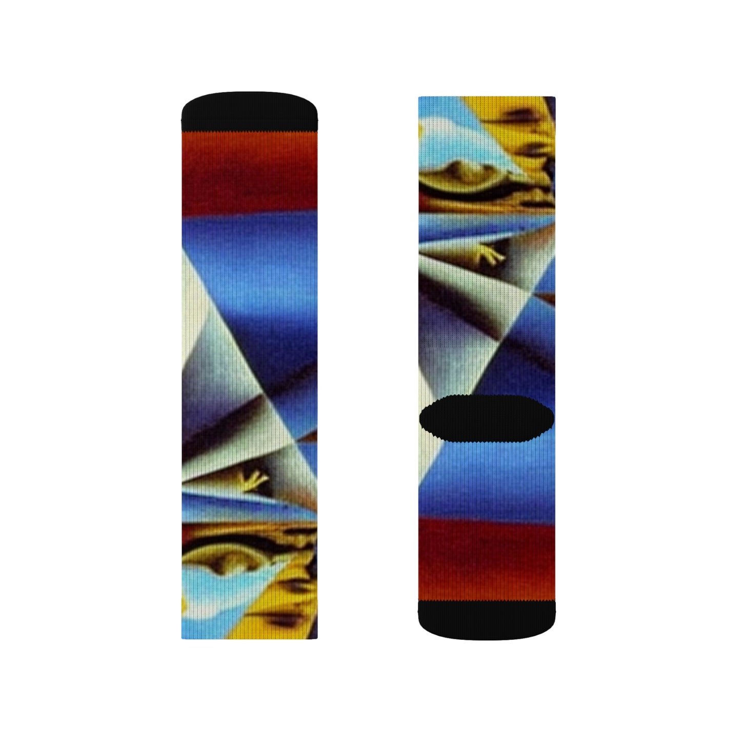 'Blue & Yellow' Sublimation Socks