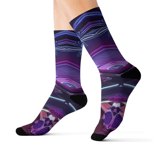 'Electric Flower' Sublimation Socks