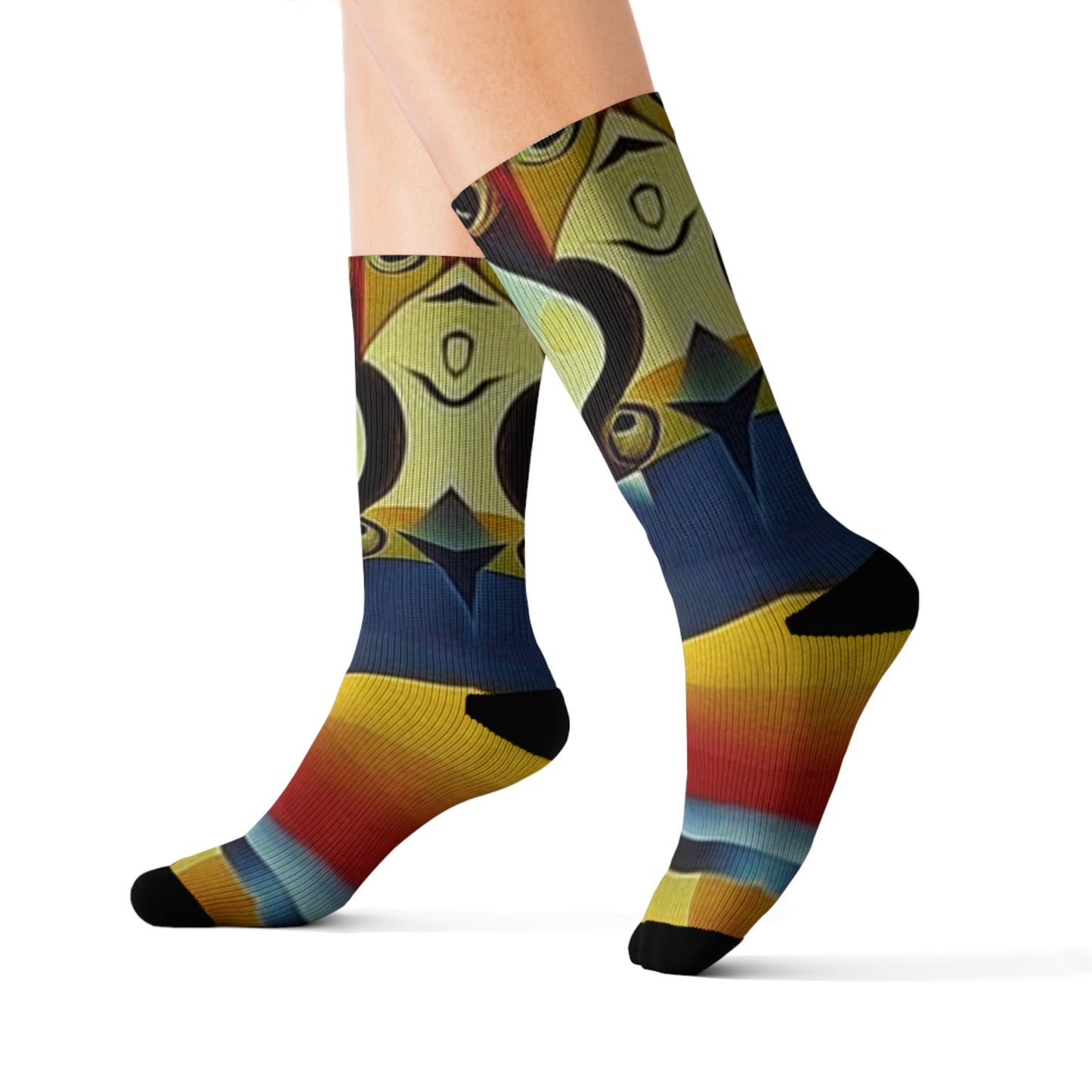 'Abstract Life' Sublimation Socks