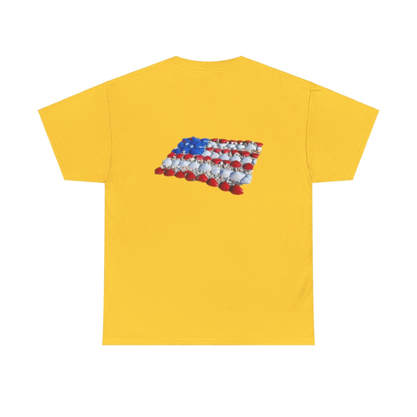 'seashell American flag shirt' Unisex Heavy Cotton Tee