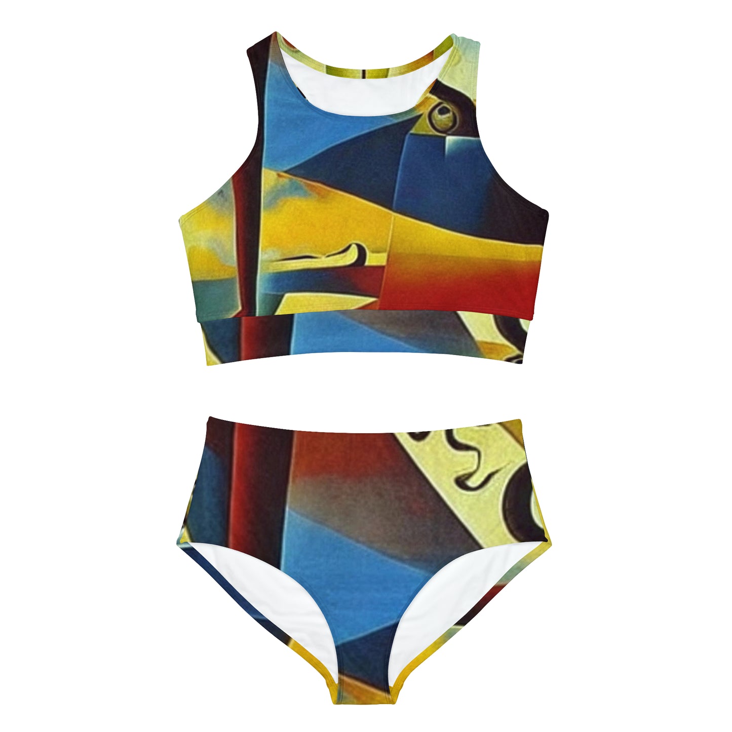 'Abstract Life' Sporty Bikini Set (AOP)