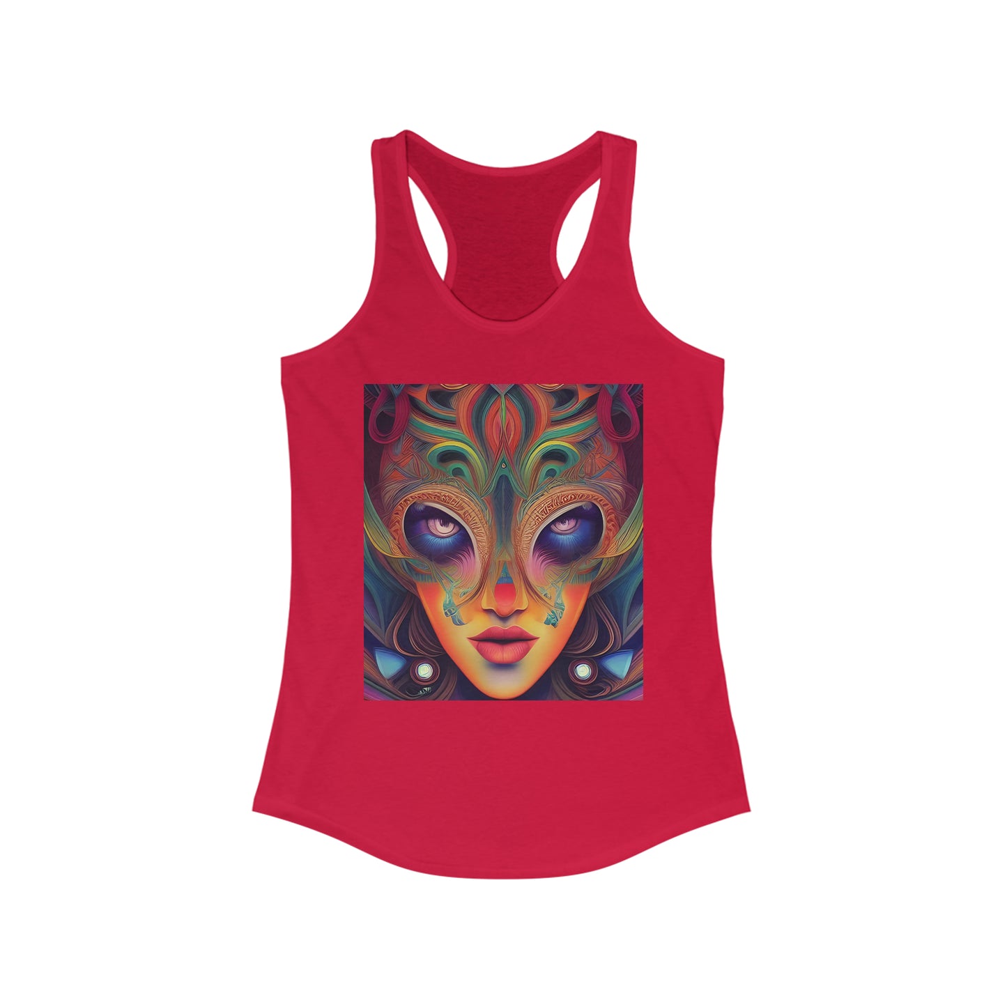 'Mardi Gras' Women's Ideal Racerback Tank