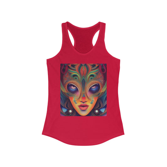 'Mardi Gras' Women's Ideal Racerback Tank