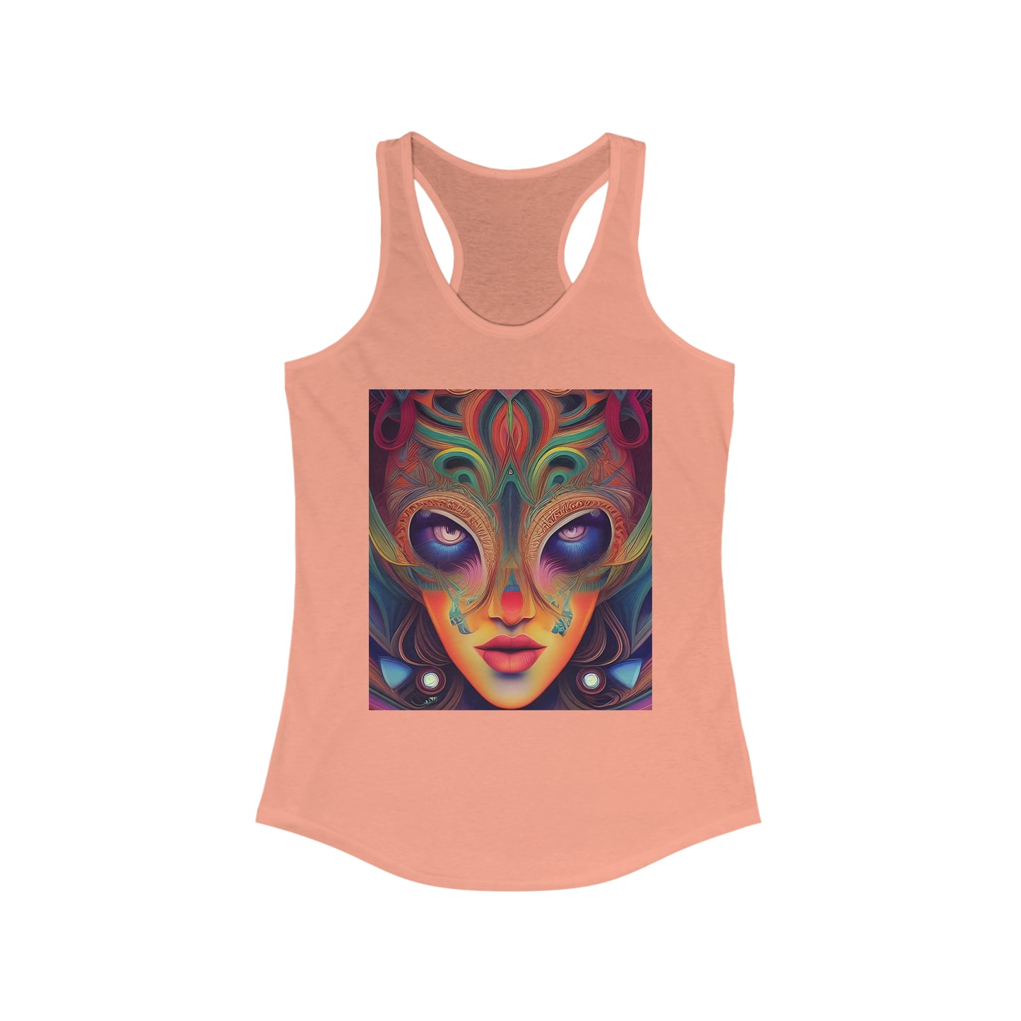 'Mardi Gras' Women's Ideal Racerback Tank