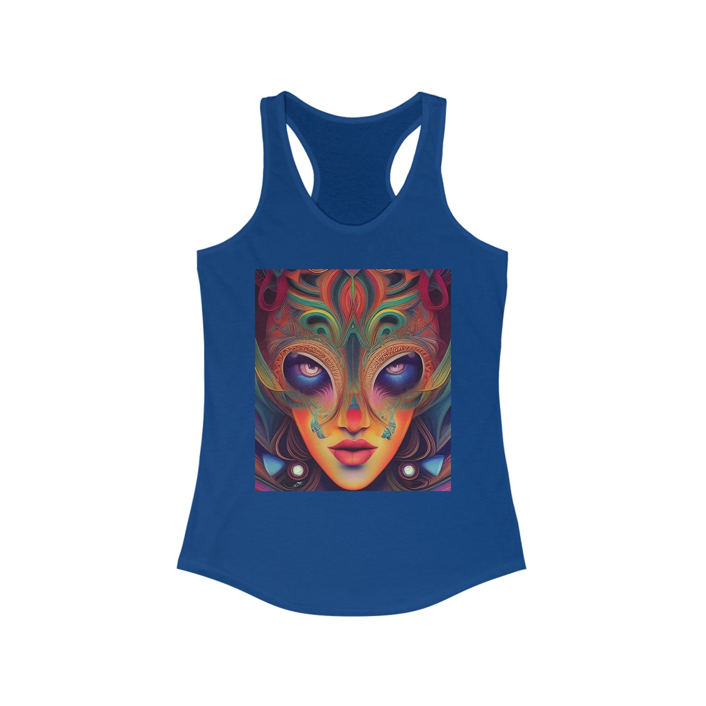 'Mardi Gras' Women's Ideal Racerback Tank