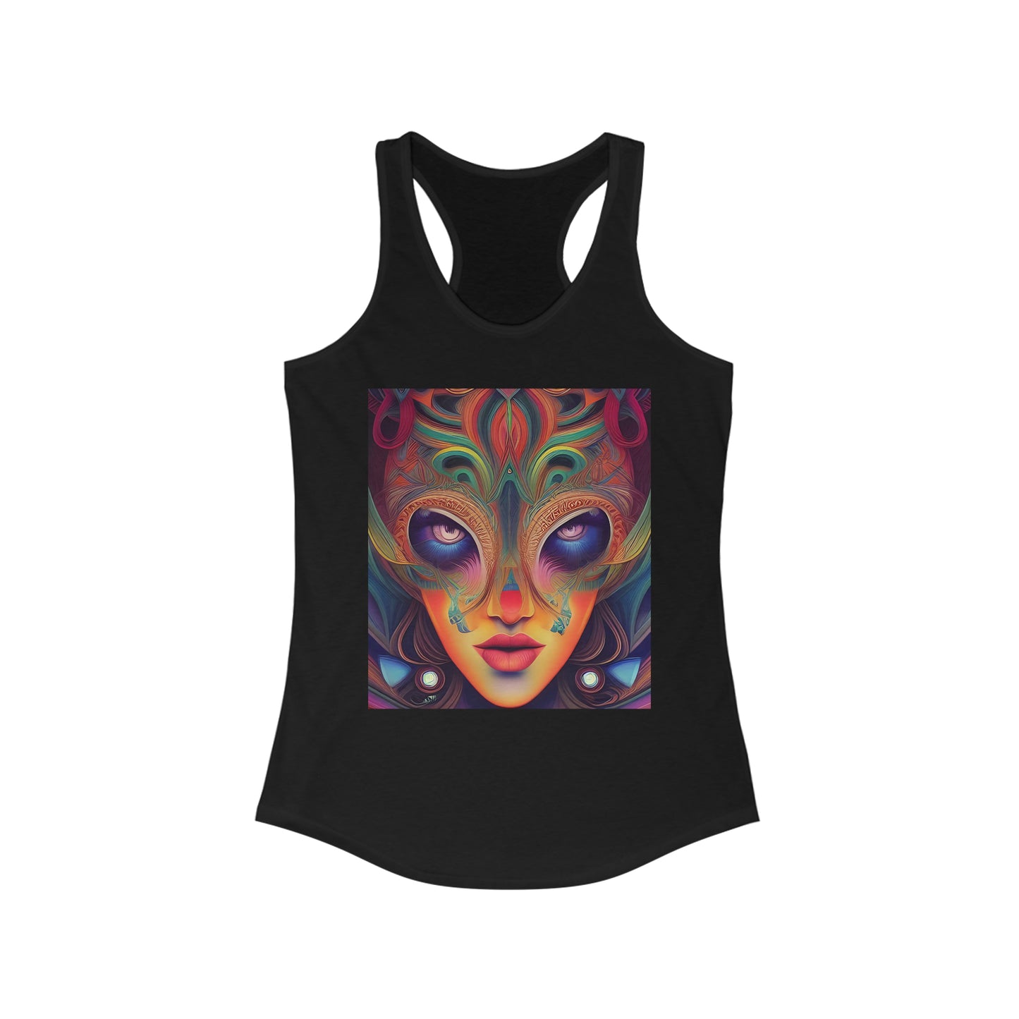 'Mardi Gras' Women's Ideal Racerback Tank