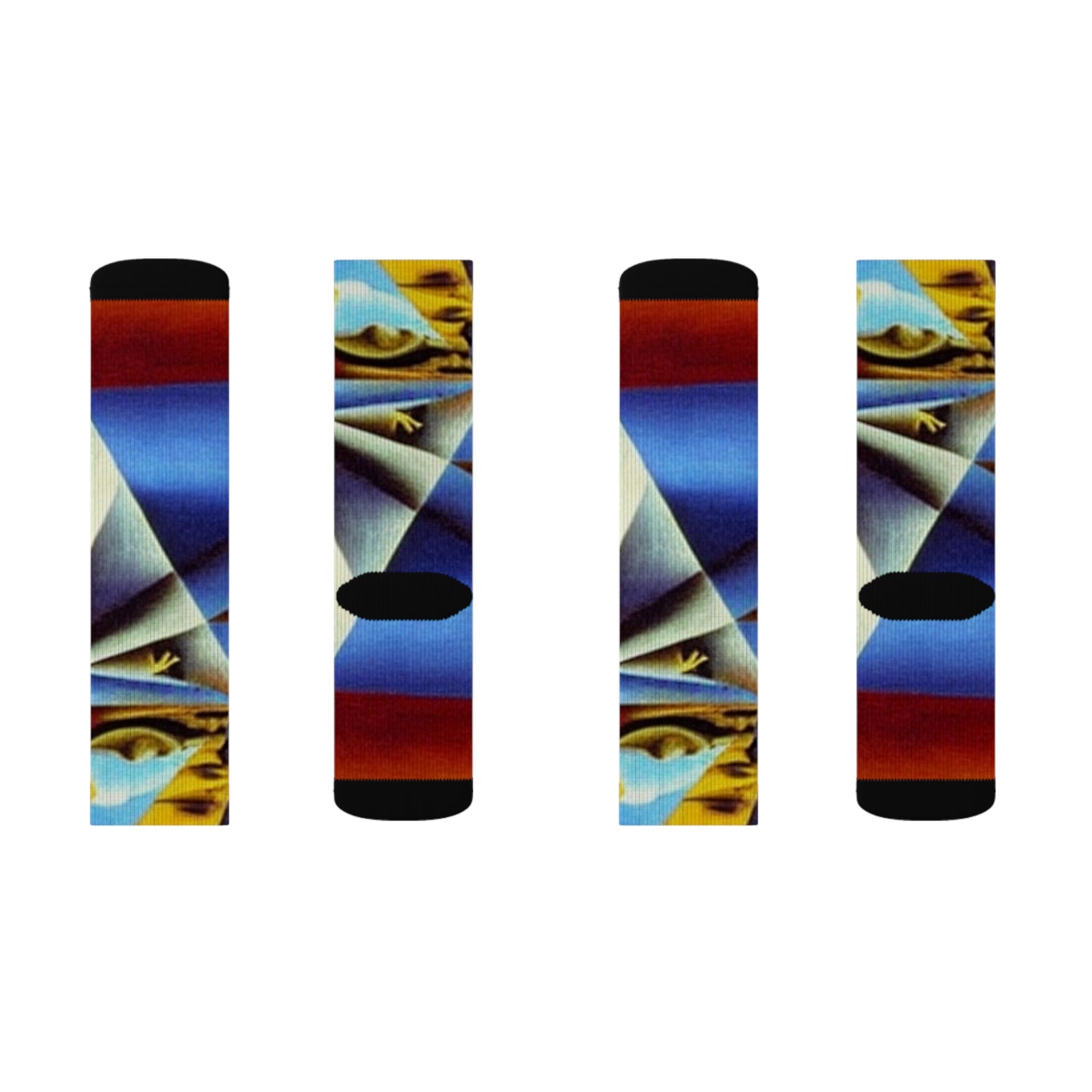 'Blue & Yellow' Sublimation Socks