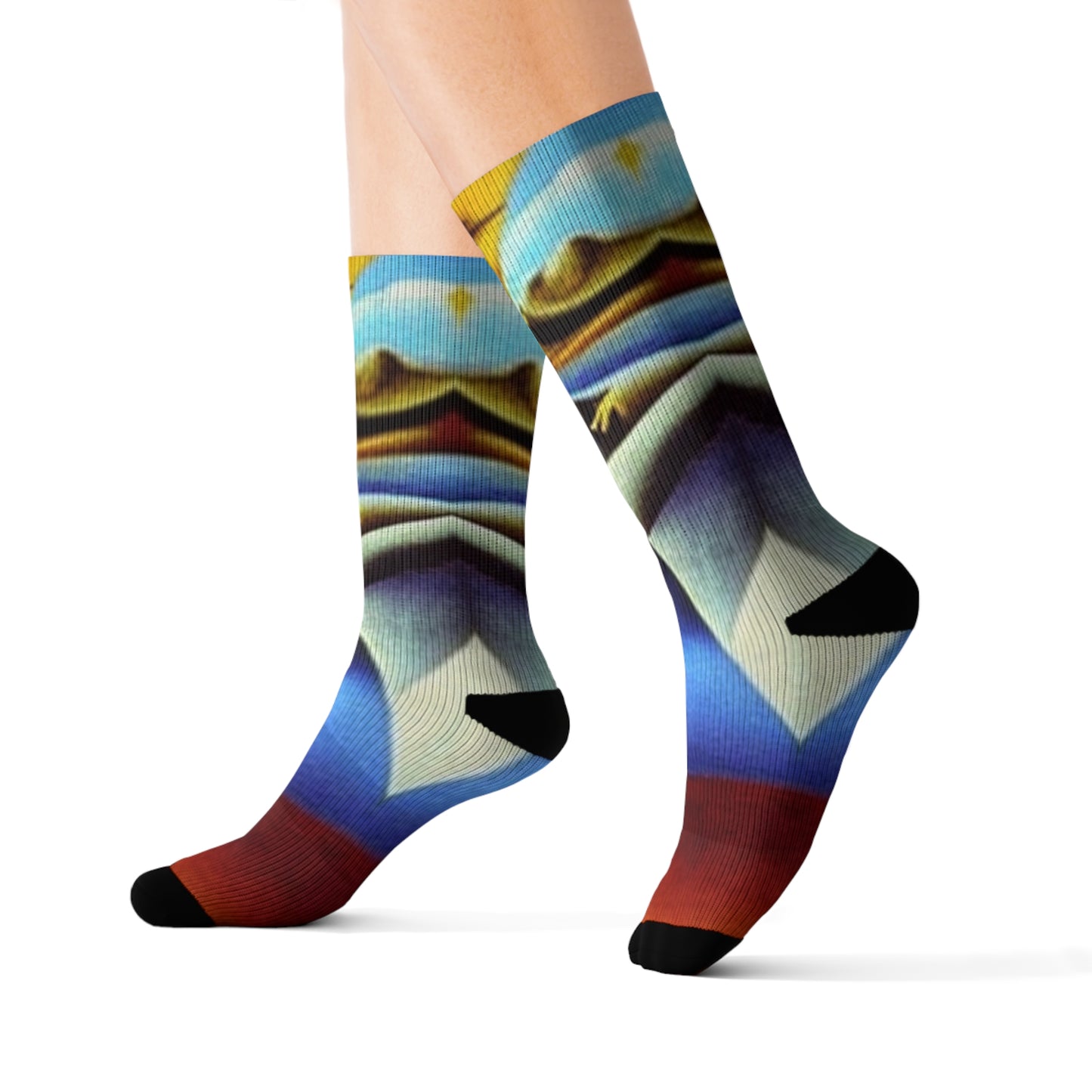 'Blue & Yellow' Sublimation Socks