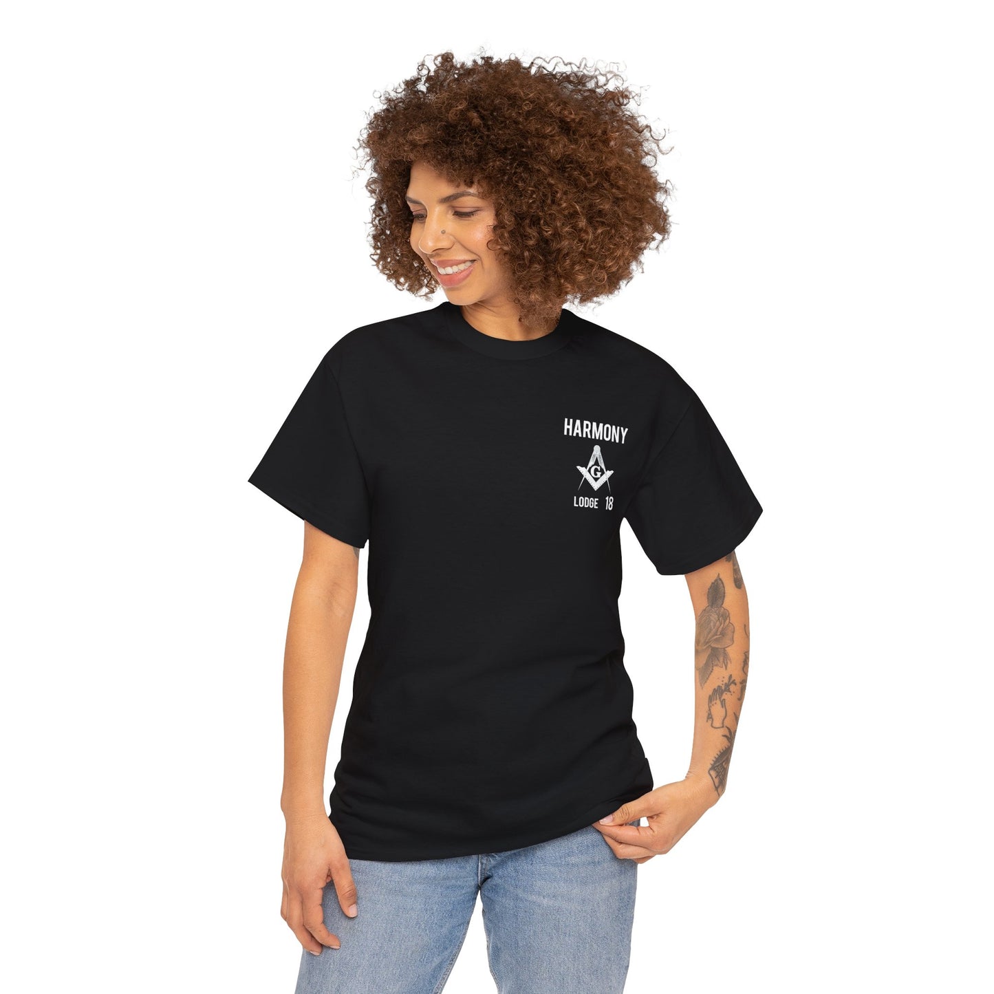 'Harmony lodge 18' Unisex Heavy Cotton Tee