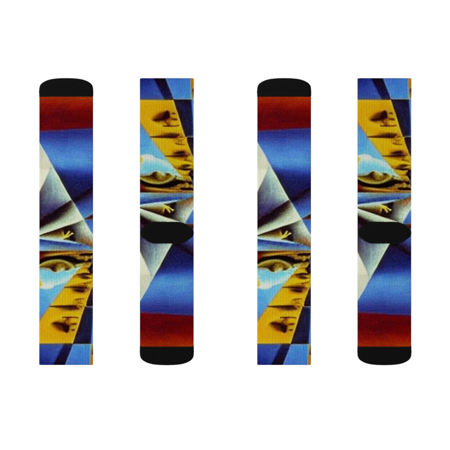 'Blue & Yellow' Sublimation Socks