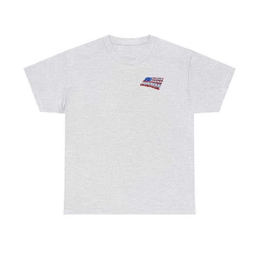 'seashell American flag shirt' Unisex Heavy Cotton Tee