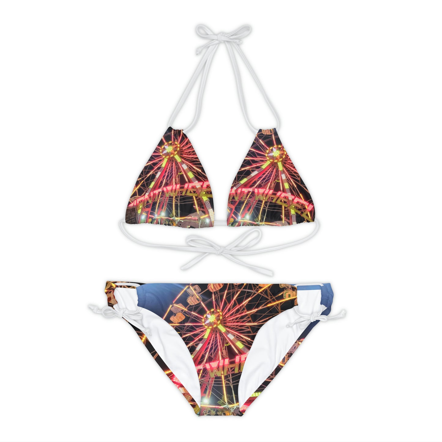 'Boardwalk ferris wheel' Strappy Bikini Set (AOP)