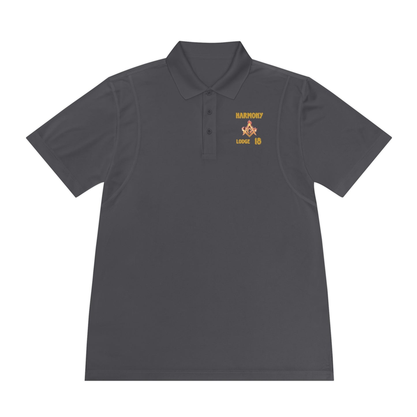 'Harmony 18 fire shirt' Men's Sport Polo Shirt