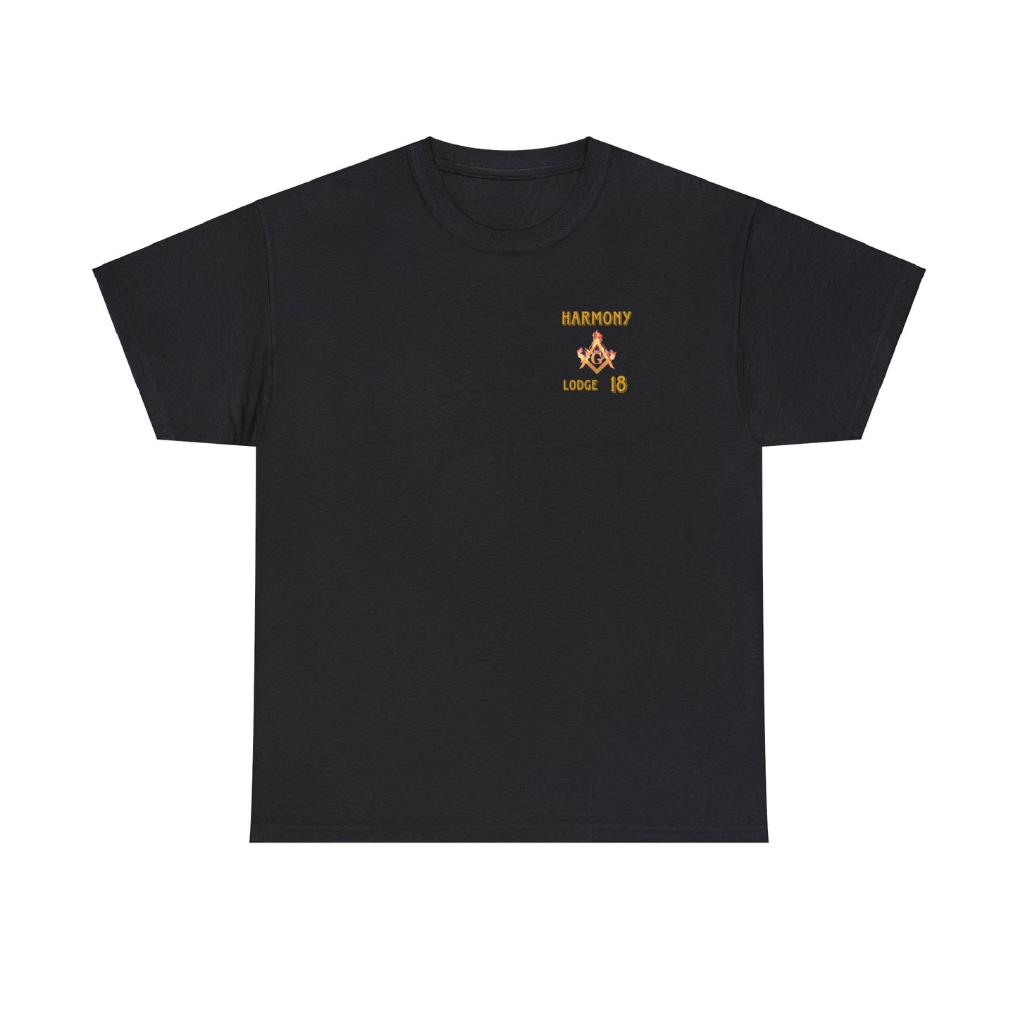 'Harmony lodge 18 fire shirt' Heavy Cotton Tee