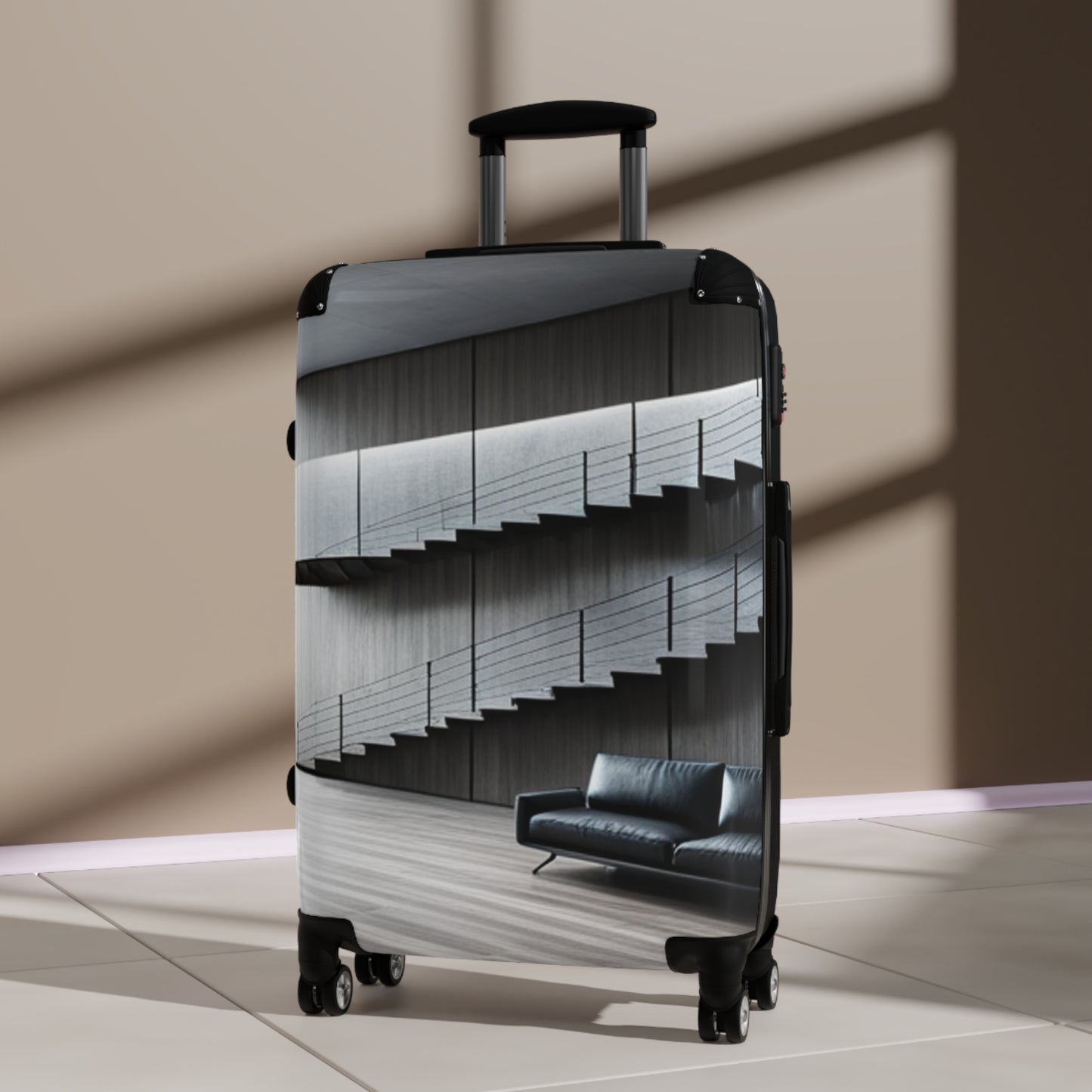 Grey and Black Room Suitcase