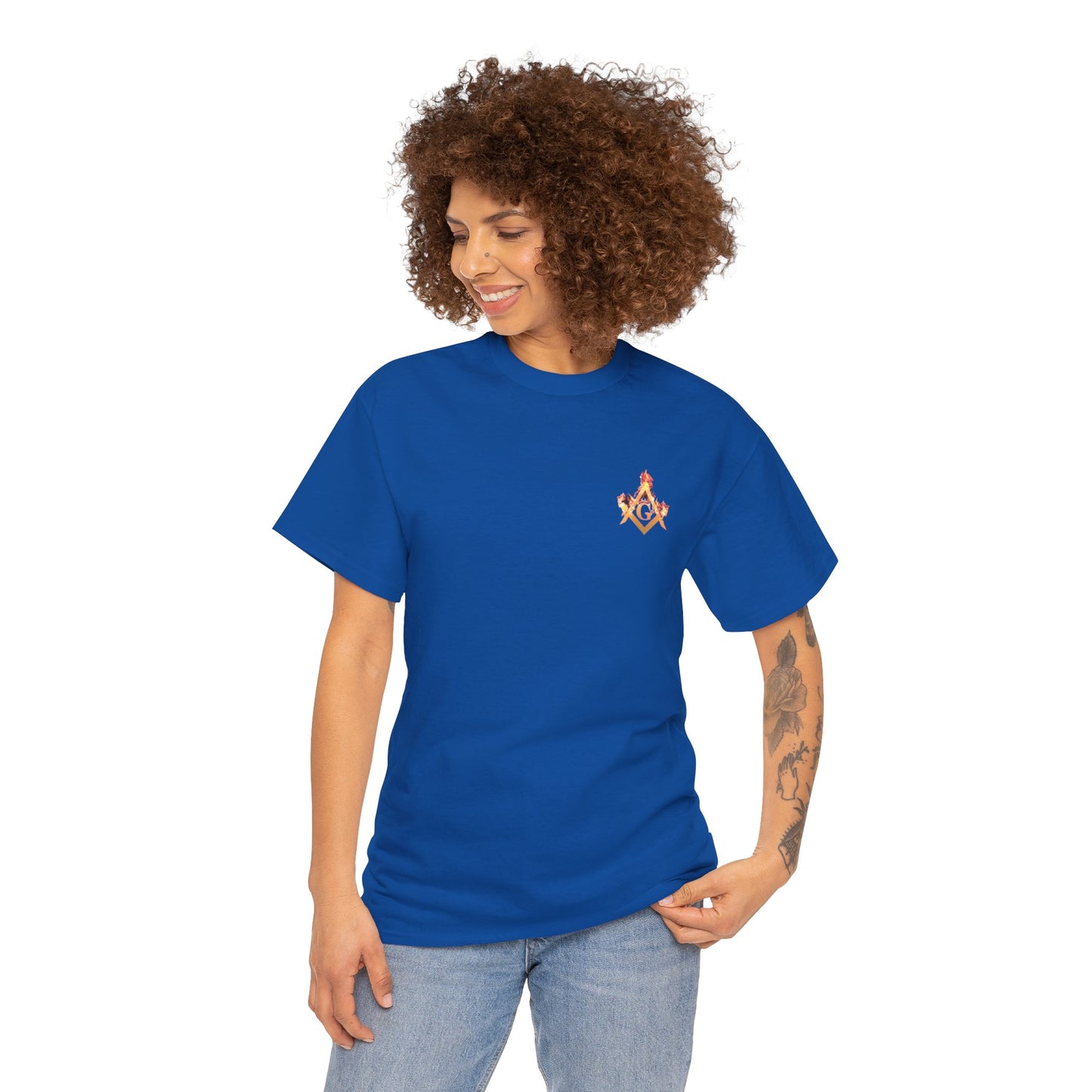 'Freemason fire shirt' Unisex Heavy Cotton Tee