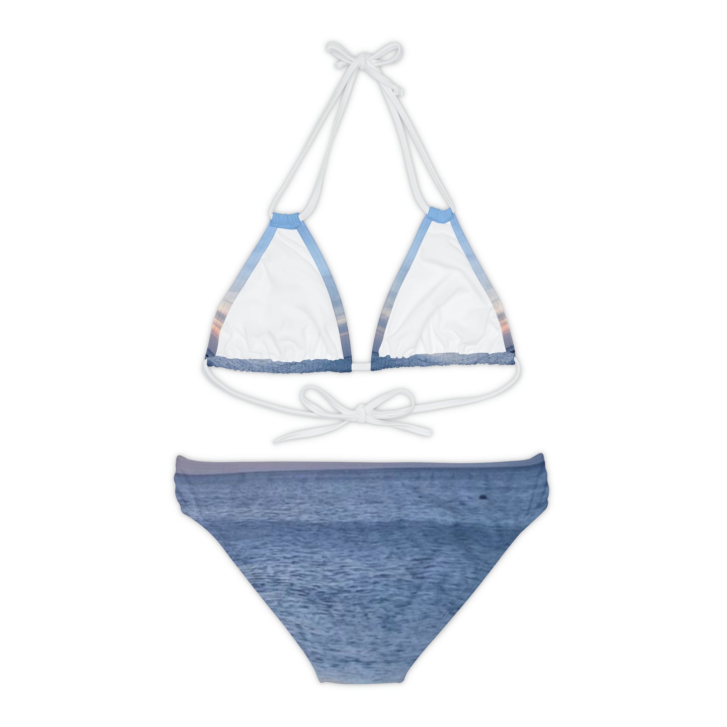 'Arubian Ocean Sunset' Strappy Bikini Set (AOP)