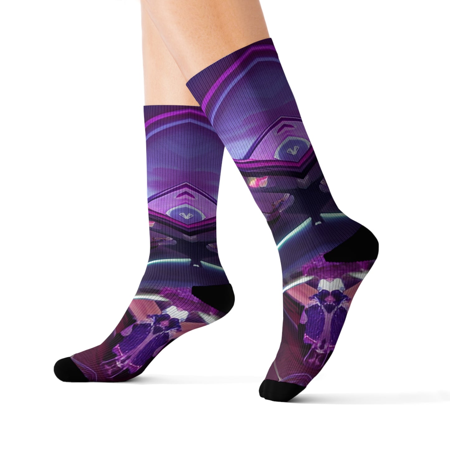 'Electric Flower' Sublimation Socks