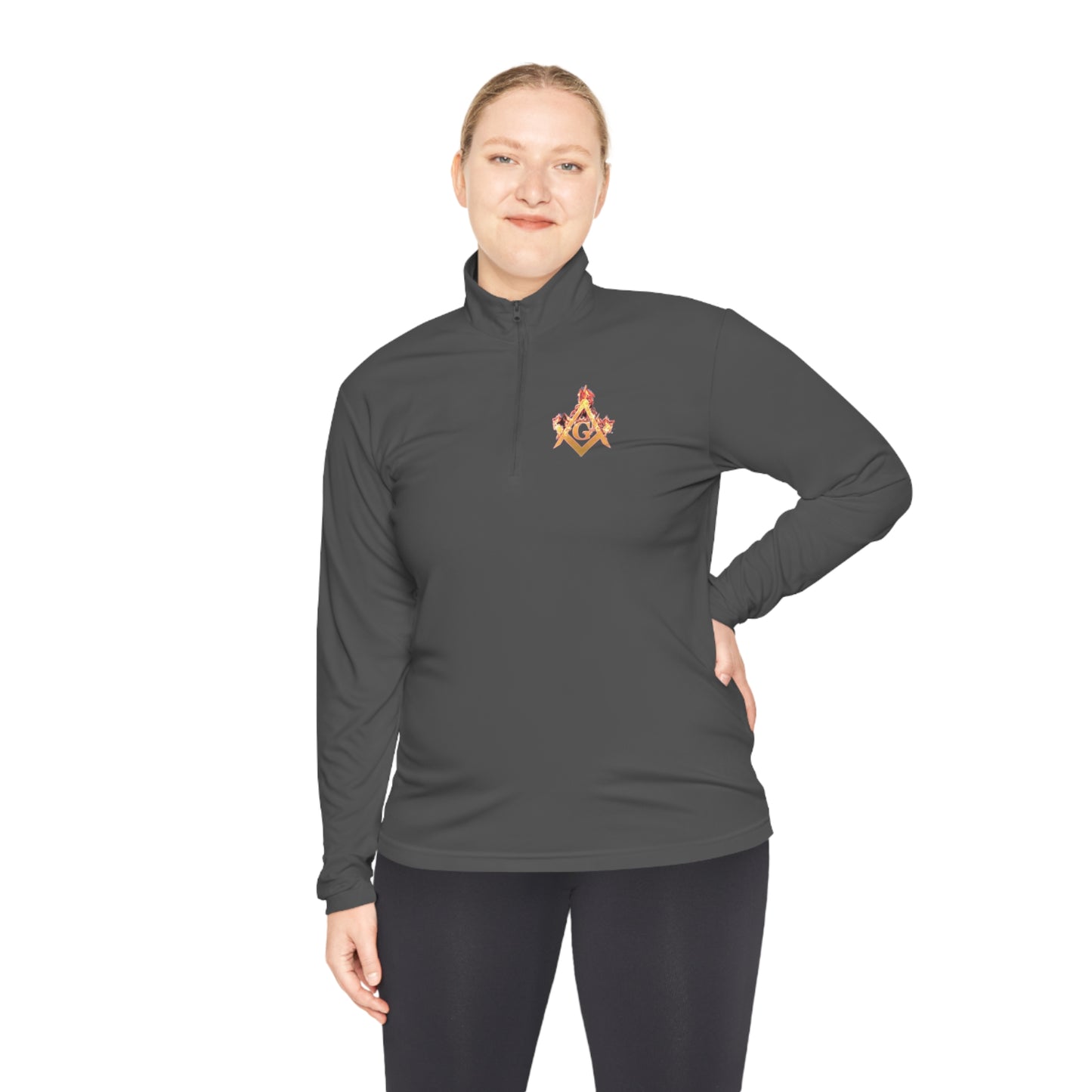 'Freemason fire' Unisex Quarter-Zip Pullover