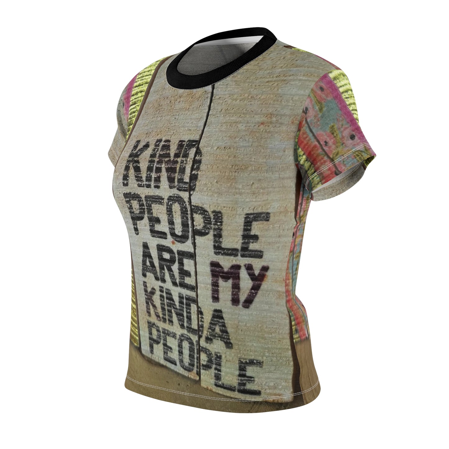 ‘Kind People’ Women's Cut & Sew Tee (AOP)