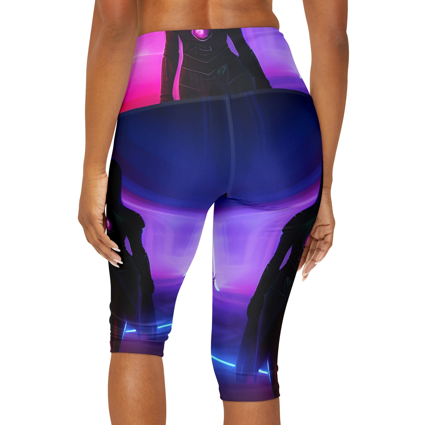 'Laser Tag' Yoga Capri Leggings (AOP)