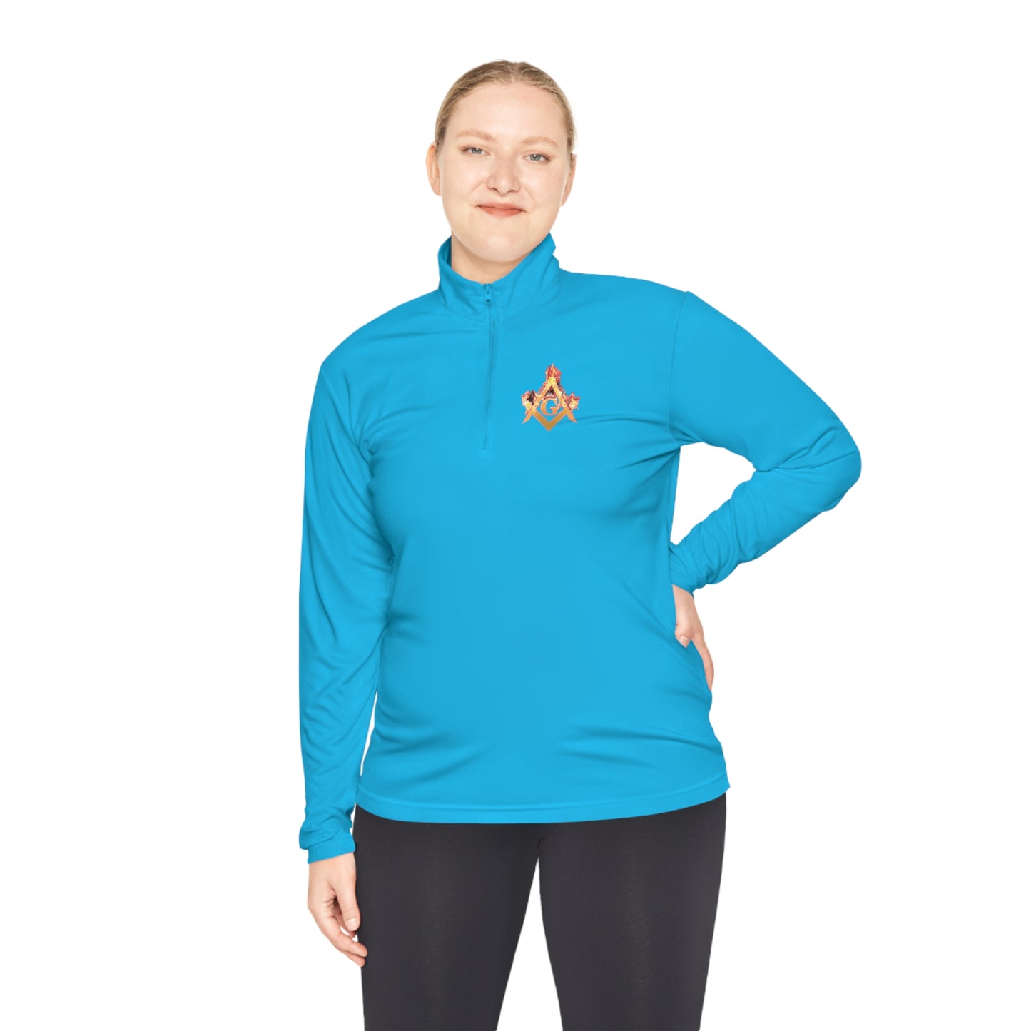 'Freemason fire' Unisex Quarter-Zip Pullover