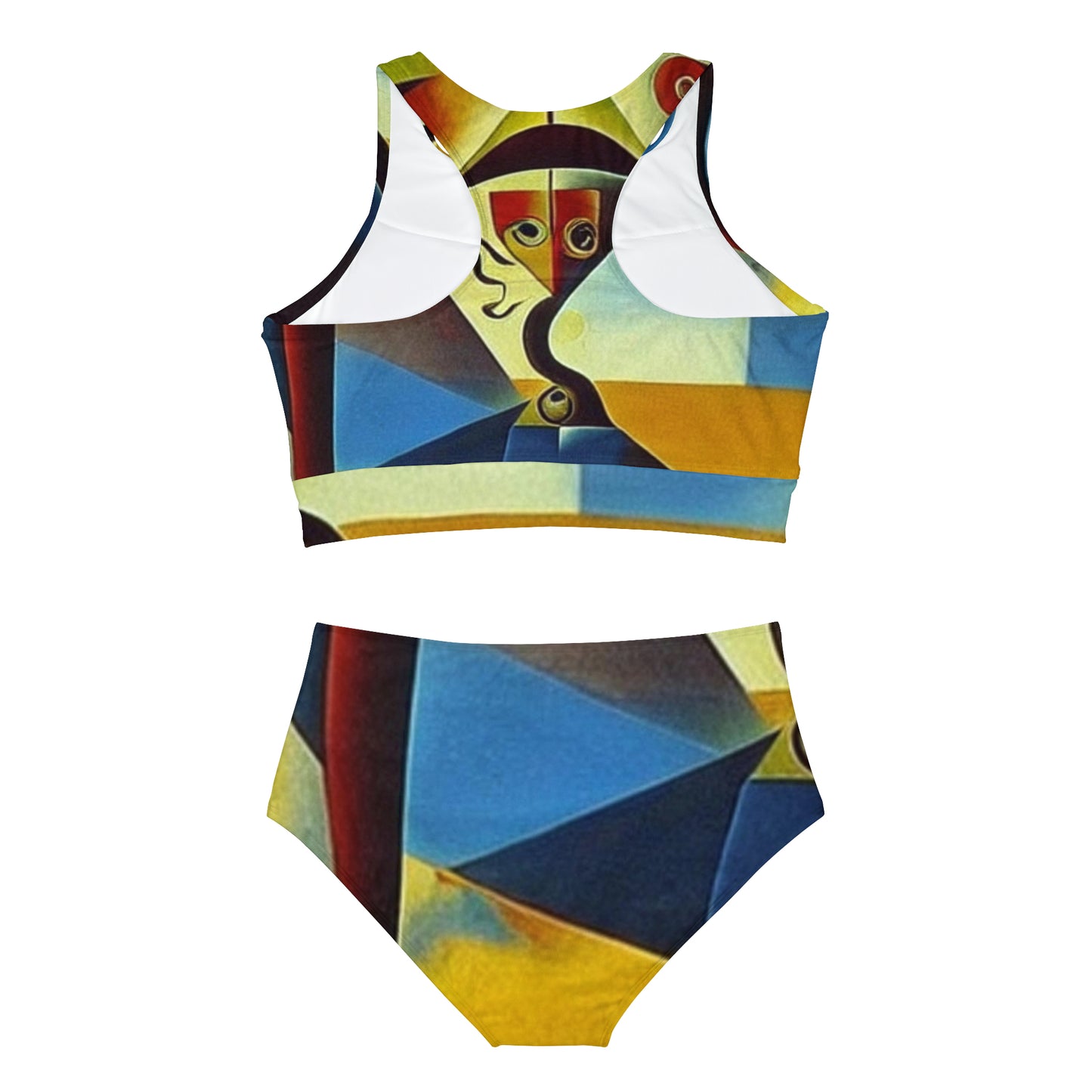 'Abstract Life' Sporty Bikini Set (AOP)