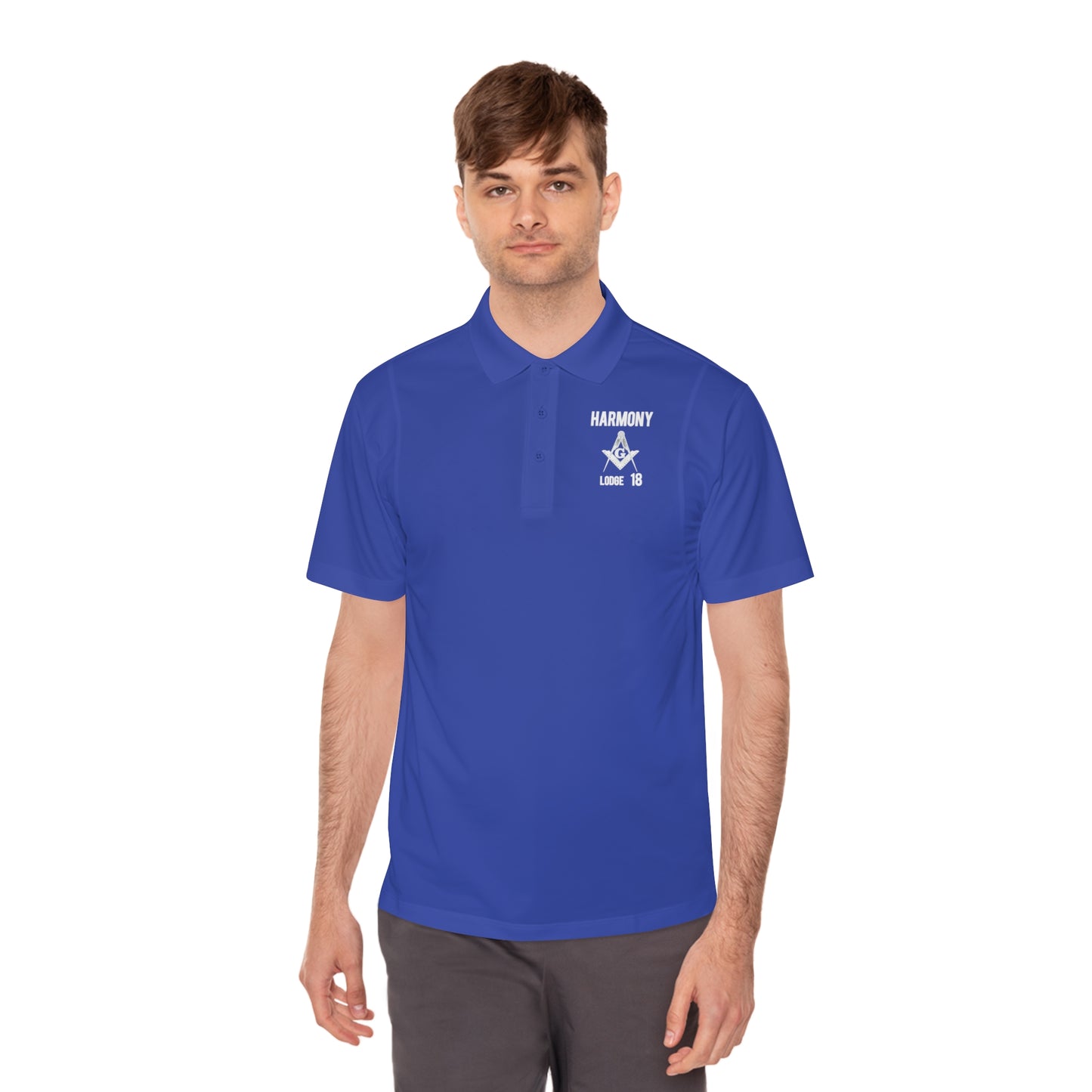 'Harmony Lodge 18' Men's Sport Polo Shirt