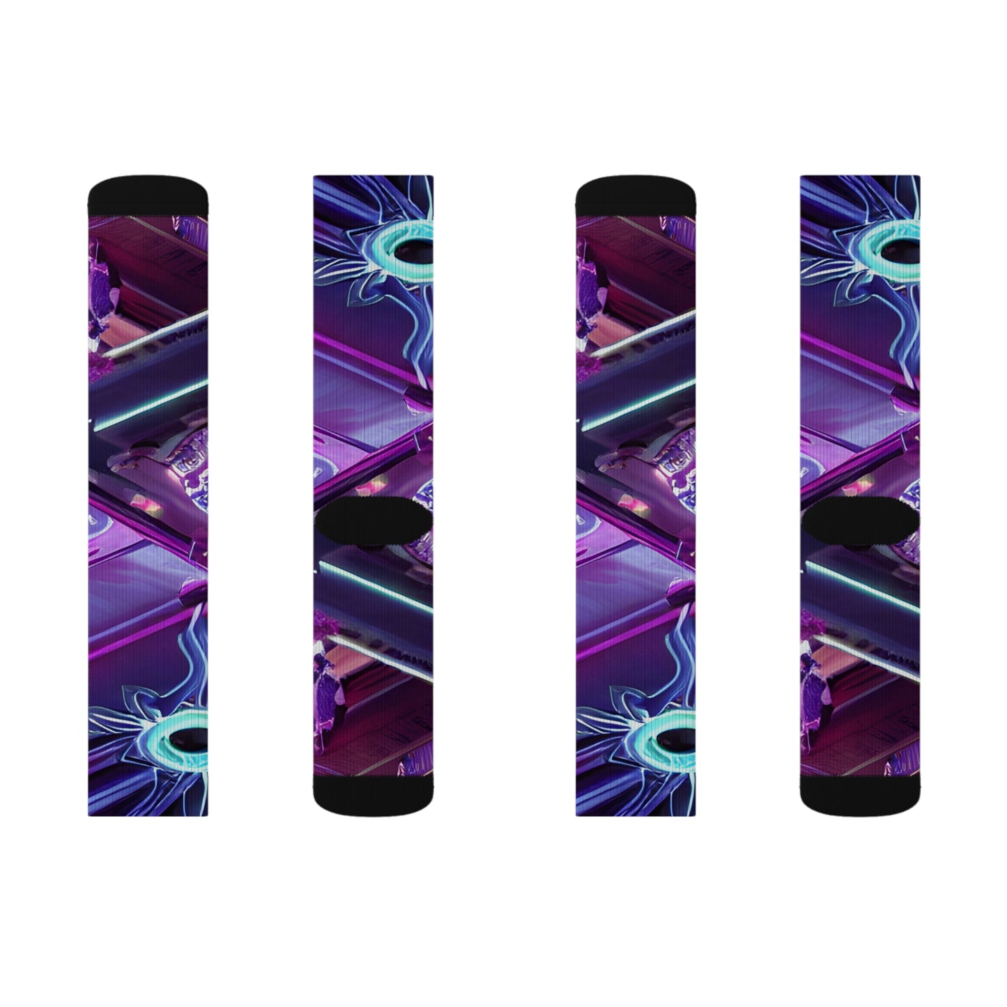 'Electric Flower' Sublimation Socks