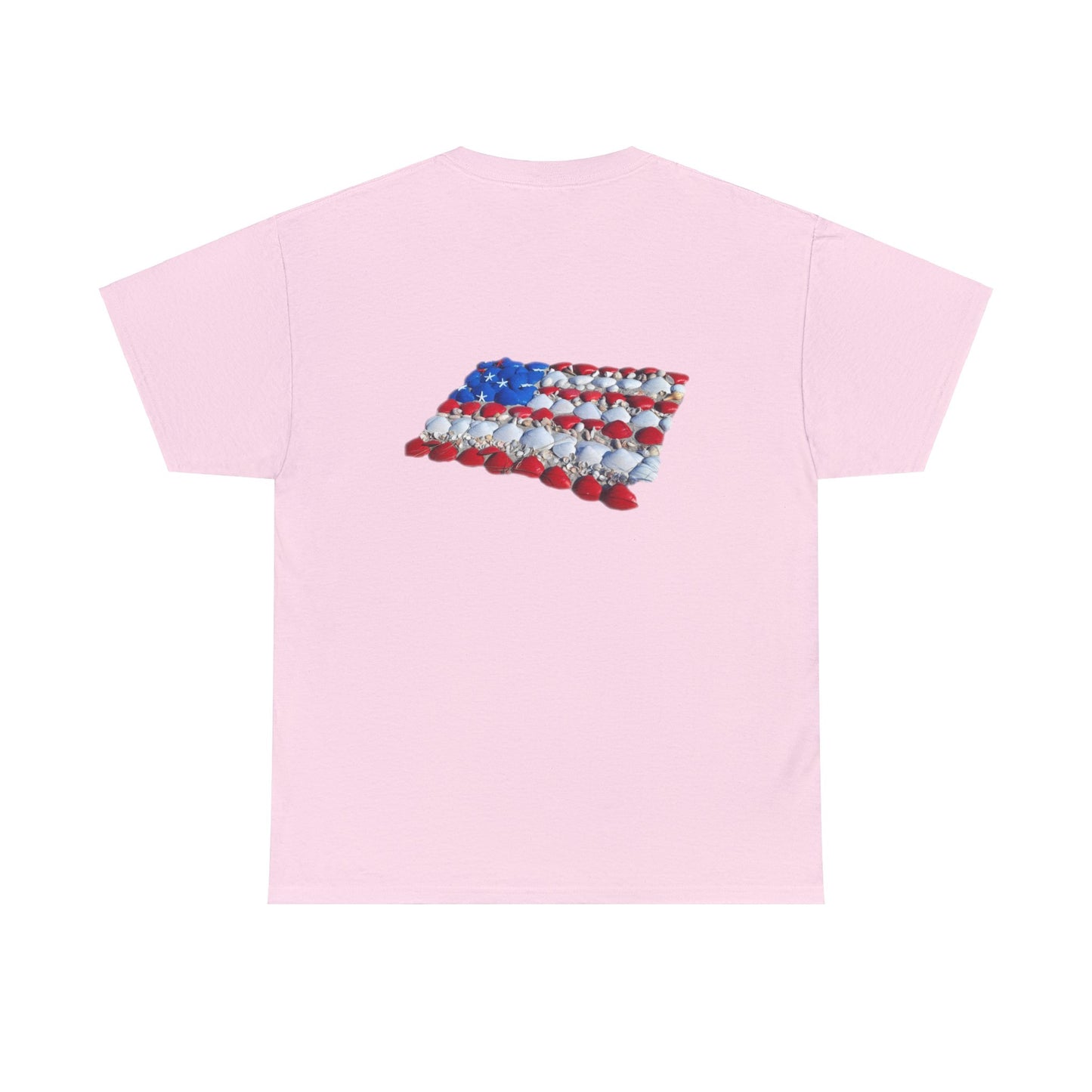'seashell American flag shirt' Unisex Heavy Cotton Tee
