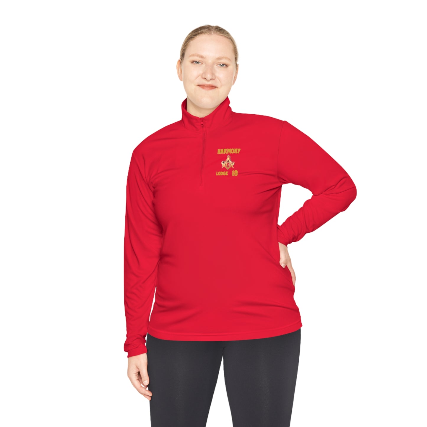 'Harmony Lodge 18 fire shirt' Unisex Quarter-Zip Pullover
