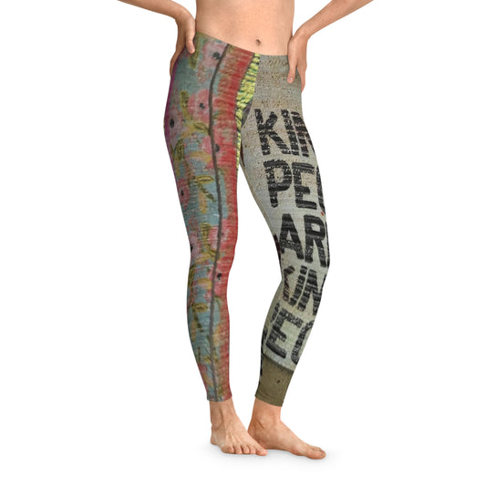 'Kind People are my knida people' Stretchy Leggings (AOP)