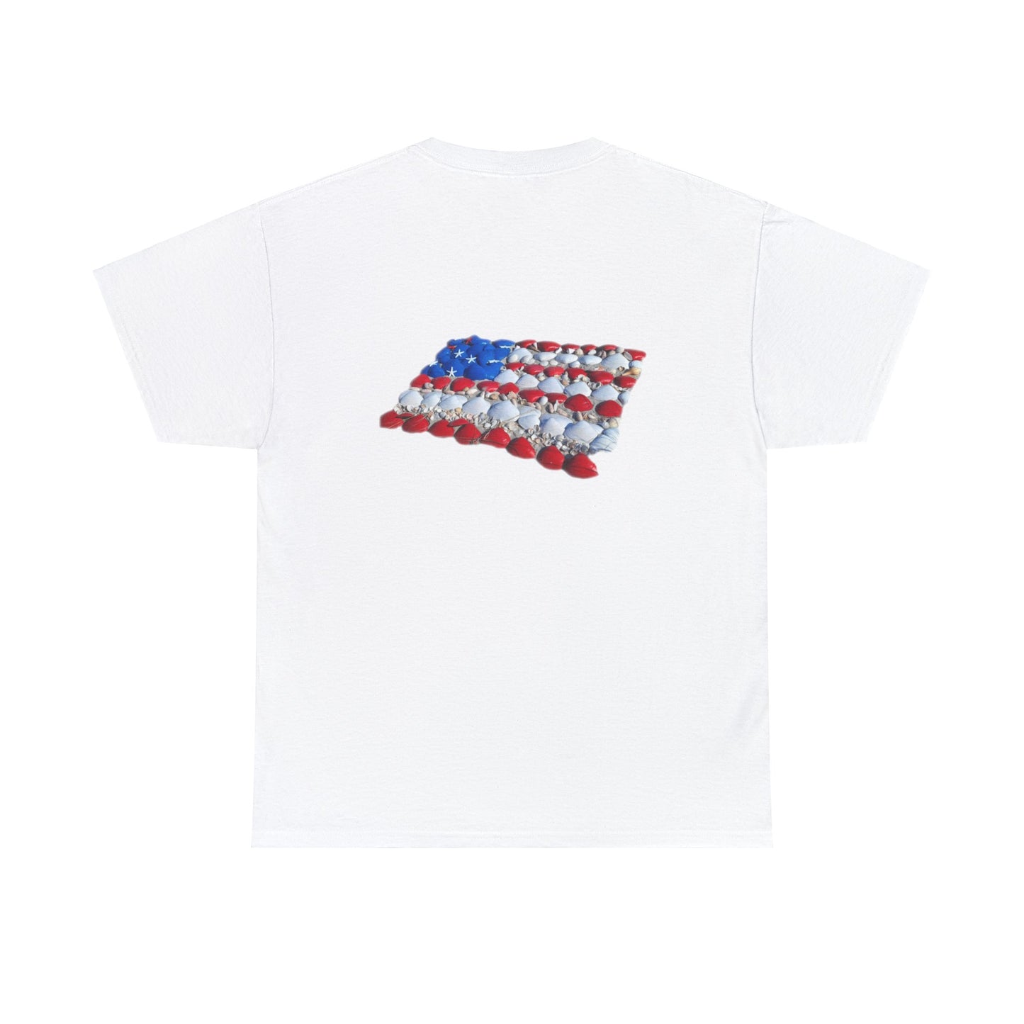 'seashell American flag shirt' Unisex Heavy Cotton Tee