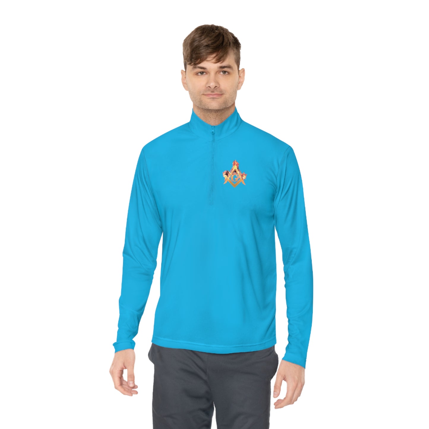 'Freemason fire' Unisex Quarter-Zip Pullover