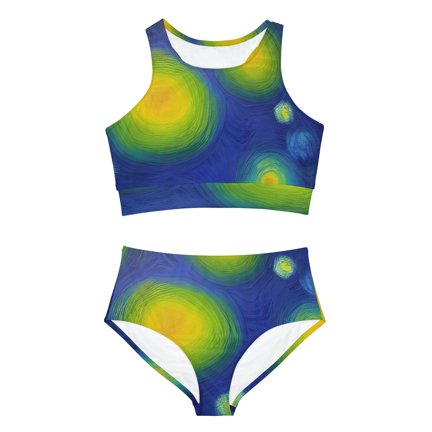 'Fireworks over River' Sporty Bikini Set (AOP)