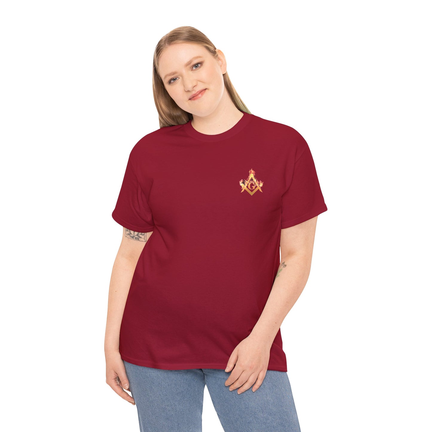 'Freemason fire shirt' Unisex Heavy Cotton Tee