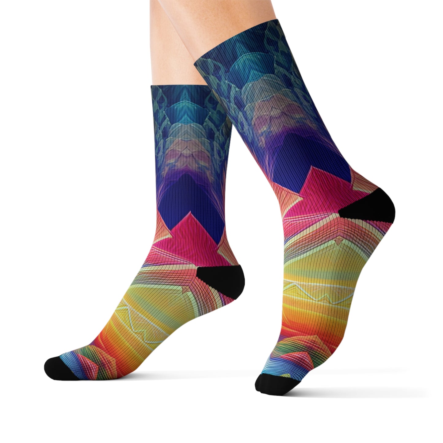 'Terrestrial Mountains' Sublimation Socks