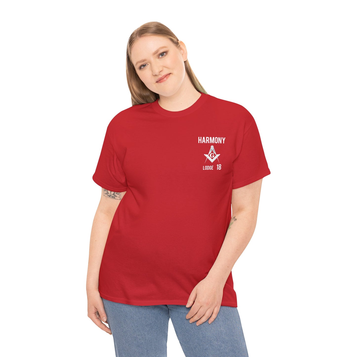 'Harmony lodge 18' Unisex Heavy Cotton Tee