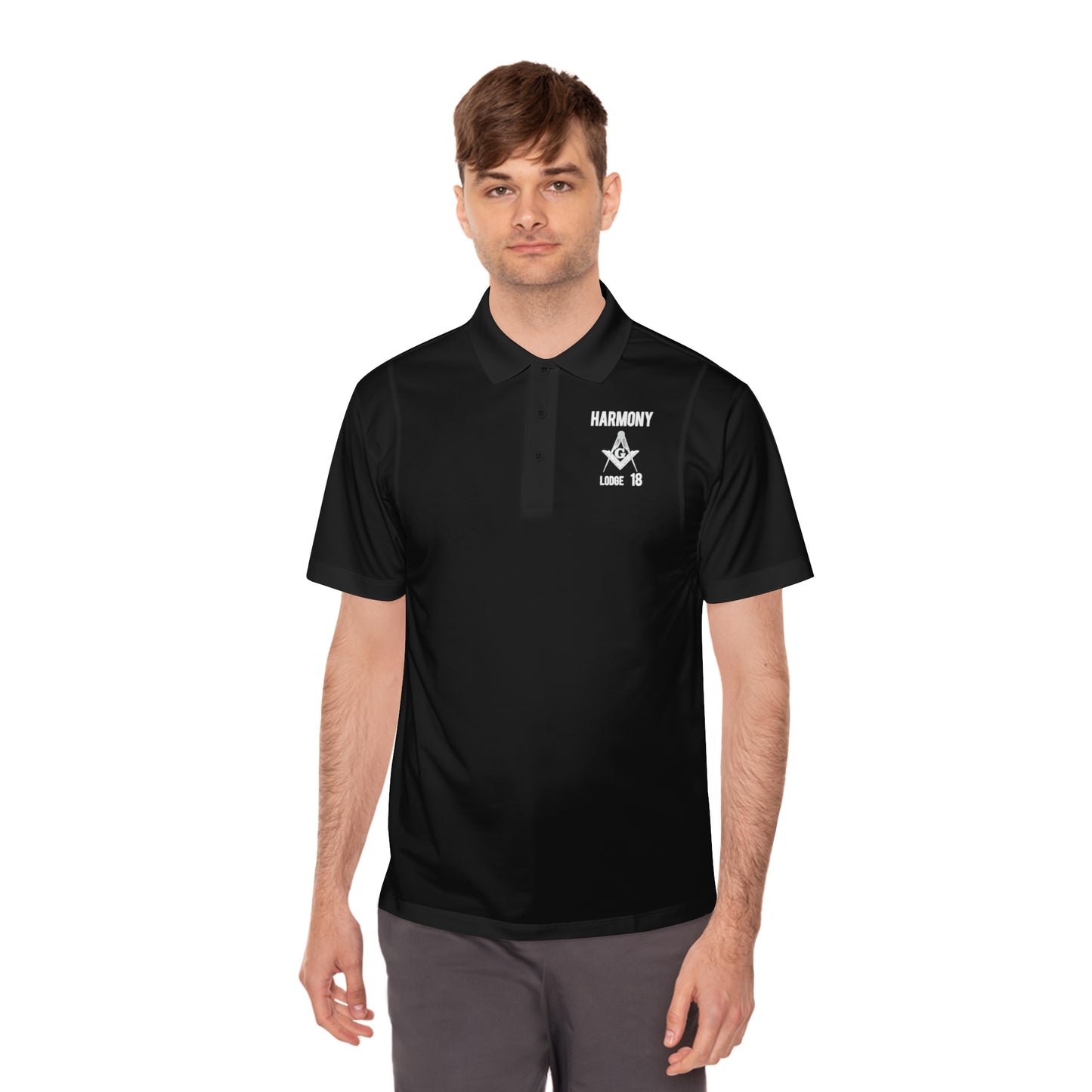 'Harmony Lodge 18' Men's Sport Polo Shirt