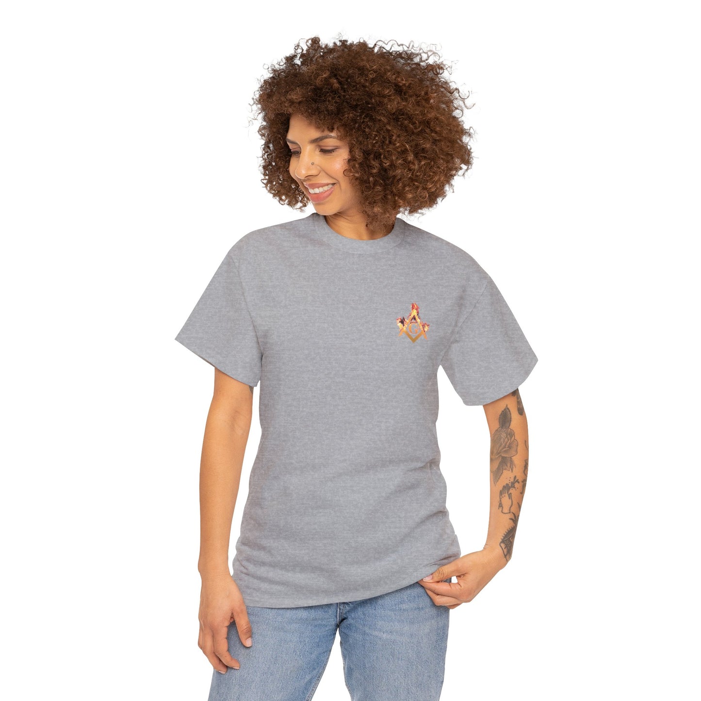 'Freemason fire shirt' Unisex Heavy Cotton Tee