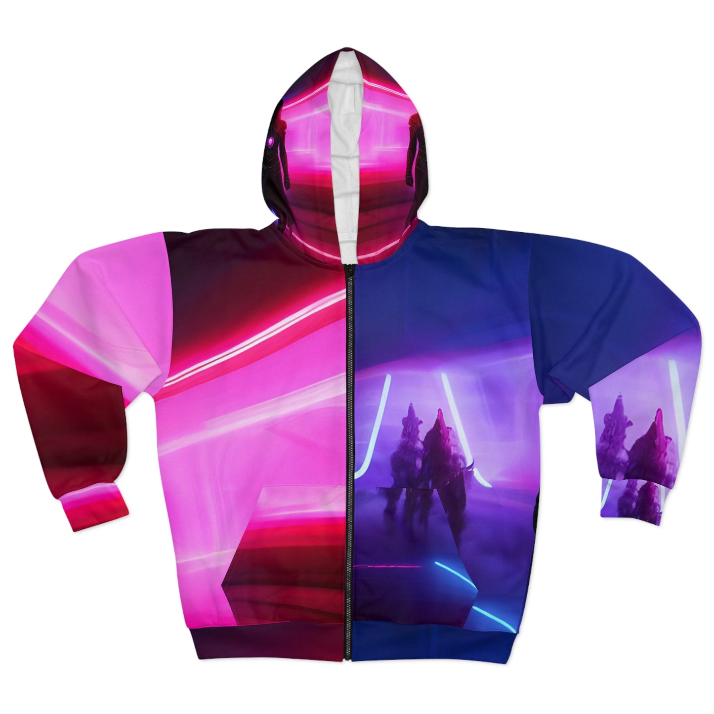 'Laser Tag' Unisex Zip Hoodie (AOP)