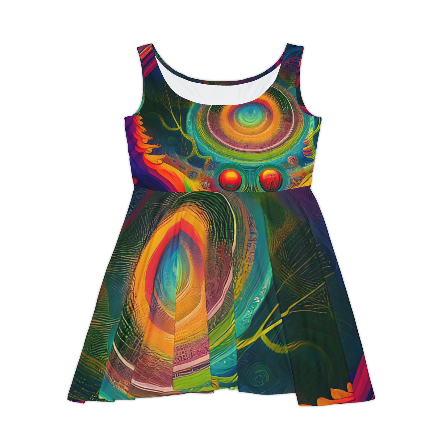 'Cosmic Circles' Women's Skater Dress (AOP)