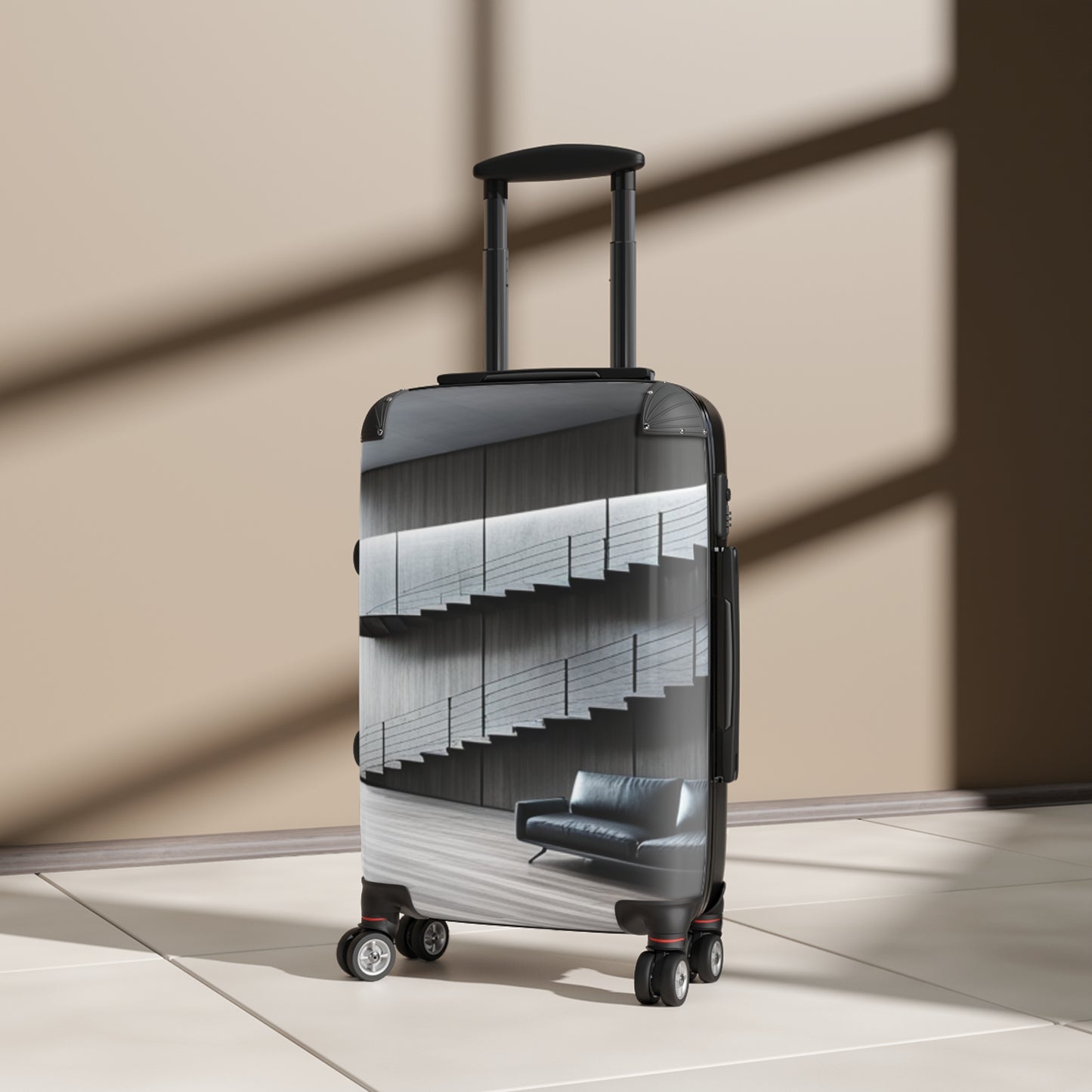 Grey and Black Room Suitcase