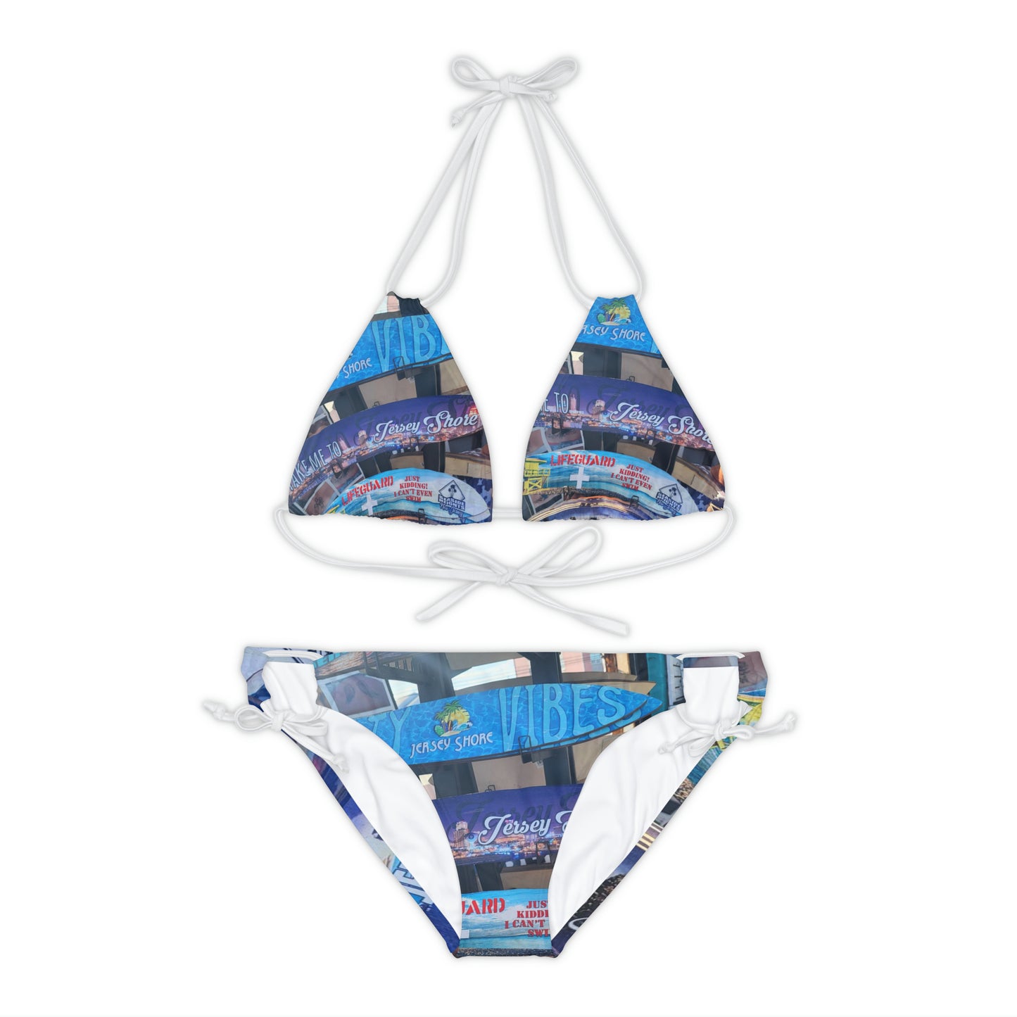 NJ Shore Strappy Bikini Set (AOP)